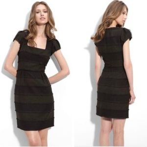 Nanette Lepore Catch Me Fringe Striped Tweed Dress